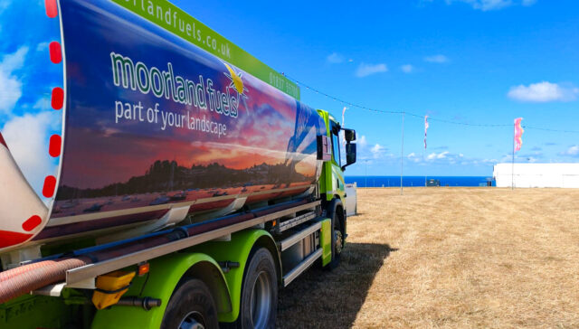 6 wheeler tanker with moorland branding